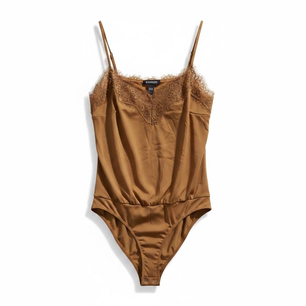 Express Sz L Bodysuit adjustable straps, lace trim, excellent condition | EUC
